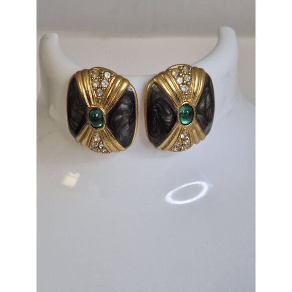 KJL for Avon Kenneth Jay Lane Duchess of Windsor Earrings! - Picture 1 of 6